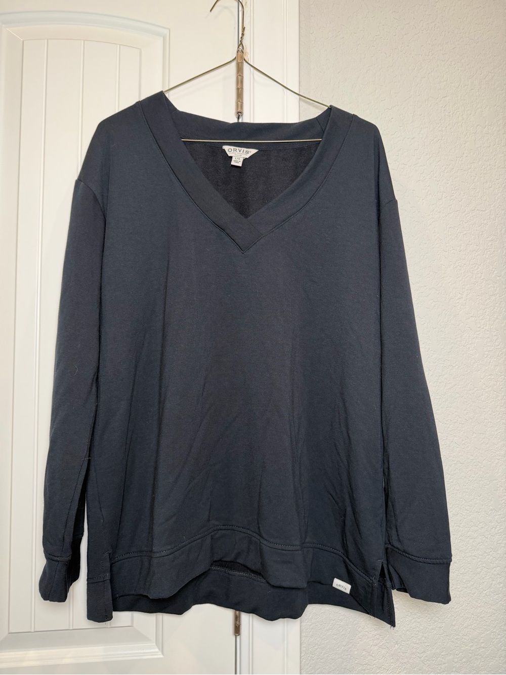 Orvis Navy V-Neck Women's Sweater